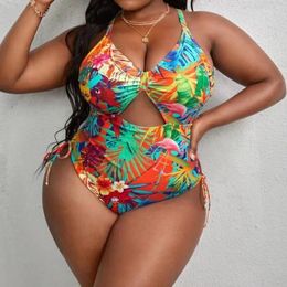 Women's Swimwear Plus Size Women Large Swimdress Thong Monokini Bathing Suit Print One Piece Swimsuit 2024 Tankini Micro Bikini