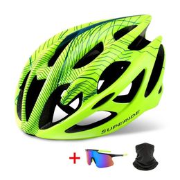 SUPERIDE Outdoor Road Bike Mountain Helmet with Rearlight Ultralight DH MTB Bicycle Sports Riding Cycling 240422