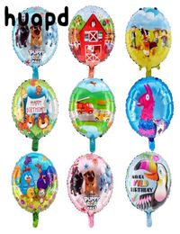 10pcs lot 18inch cartoon red house Brazil chick party aluminum foil helium balloon decoration animal toy 2205234020496