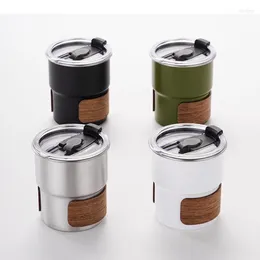 Water Bottles 300ml Camping Mug Outdoor Anti Scalding 304 Stainless Steel Cup Portable High-temperature Picnic Equipment Beer