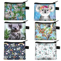 Coin Purses Kawaii Animal Koala Purse Women Wallet Teenager Boys Girls Key Bag Ladies Pouches