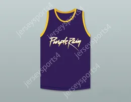 CUSTOM NAY Mens Youth/Kids PRINCE PURPLE RAIN BASKETBALL JERSEY TOP Stitched S-6XL