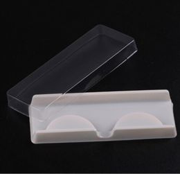 Packing box for eyelash blank eyelashes plastic packaging transparent lid white tray wholes 100 setslot9404122