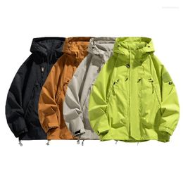 Men's Jackets 2024 Spring Jacket Functional Style Work Bag Outdoor Windproof And Waterproof Coat Same For Men Women