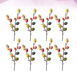 Decorative Flowers 8 Branches Spring Decorations Flower Arrangement Wreath Gifts Ornament Bamboo For Home