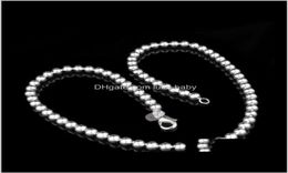 Beaded Pendants Drop Delivery 2021 Jewellery With 6Mm 4Mm Sterling Sier Ball Number 8Mm 10Mm Sliver 925 Solid Round Chains Necklaces4321755