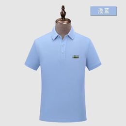 Men's Polos Summer Hot Selling High end Brand Men's Letter Embroidery T-shirt Golf Shirt Short Sleeve Quick Drying Breathable Shirt Top Men's Business Casual Clothing