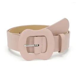 Belts Women Solid Colour Belt Stylish Women's Adjustable Gourd Buckle For Jeans Faux Leather Waistband With Multi Holes