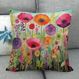 Pillow High Quality Flowers Pillowcase Wedding Decorative Case 45x45CM One Sides For Home Cover
