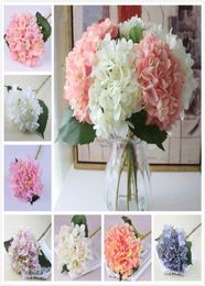 18 Colours artificial hydrangea flower fake silk single real touch bouquet hydrangeas for wedding Centrepieces home party decorativ5519305