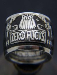 Minfi antique Morgan Silver Ring half dollar zero fxxks ring the United States of America8671072