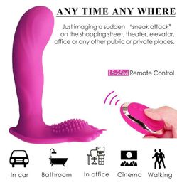 Wearable Vibrator Clitoris and GSpot Stimulator Vibrate Masturbation Dildo Invisible Wearable Vibrating Wand Massager for Women1463556