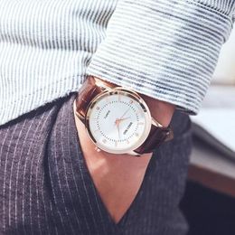 Wristwatches Couple Watches Men Casual Quartz Watch Women Genuine Leather Strap For Gifts Feminino Wristwatch