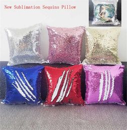 New sublimation magic sequins blank pillow cases transfer printing DIY Personalised Customised gifts wholes 6colours 40403152116