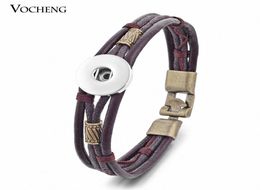Whole Whole Vocheng Ginger Snap 18mm Bracelet Cow Leather Jewelry NN 36510 Bead Bracelets Silver Bangles From Shukui 151079214