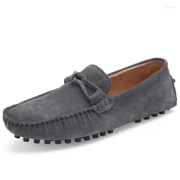 Casual Shoes Zapatillas Hombre Loafers Men Fashion Suede Leather Moccasins Slip On Men's Flats Male Driving 2024