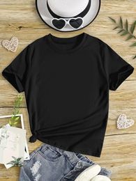 Women's T Shirts Breathable And Stretchy Solid T-Shirt For Girls - Perfect Summer Outdoor Activities