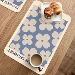 Table Mats INS Nordic Leather Dinner Western Food Pads Household Waterproof Oil Proof Heat Insulation Home Decoration Placement