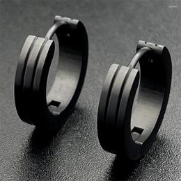 Hoop Earrings 2 Pack Stainless Steel 4 16mm Thick Ladies Men's Round Clip Hops Screw Punk Jewellery Made