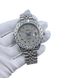 Wristwatches Men's 41mm Watch With Diamond Rings And Calendar Window