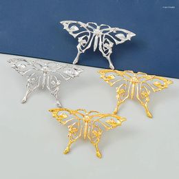 Dangle Earrings Korean Fashion For Women Vintage Hyperbole Punk Hollow Out Alloy Butterfly Metal Sense Electroplate Trend Jewellery