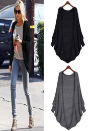 Whole 1PC Loose Cardigan Sweater Women Long Sleeve Batwing Sleeve Tops Coat8855979