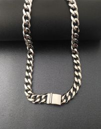 Necklaces Nice Mens Womens Cuban Link Necklace Hip Hop Stainless Steel Chain Curb Cuban9 11 13mm Band Width18inch30inch2216495