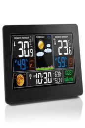 FanJu Weather Station Digital Alarm Clock Indoor Outdoor Thermometer Hygrometer Barometer USB Charger Wireless Sensor 2201227023135