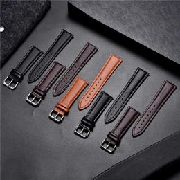 Watch Bands Classic Business Strap 16mm 18mm 20mm 22mm 24mm Soft Genuine Leather bands Calfskin Men Women Replace Band H240504