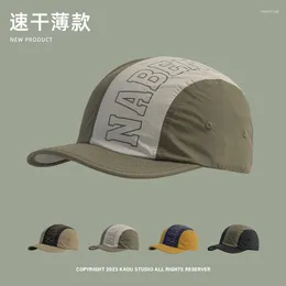 Ball Caps Harajuku Color Matching Quick-drying Men's Hat Summer Outdoor Leisure Sun Protection Retro Short-brimmed Baseball Women