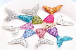 Resin Mermaid Tail Decoration For Mobile Phone Protector Cake Insert Card DIY Jewelry Accessories Pendant Christmas Keychains DHL 3353174