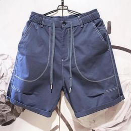 Dry Fit with Pockets Mens Shorts Ice Cargo Bermuda 3 Quarter Male Short Pants Small Size Loose Designer 90s Cotton Pack Casual 240430