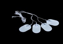 Electric Sex Toy Accessory Electric Nipple Pads Electrical Breast Pad Fetish Bdsm Gear Sex Toy 4 Pads With Lead Wire Whole8227336