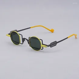 Sunglasses High Quality Titanium Alloy With Clip On Style Glasses For Men And Women Small Round Square Eyewear UV400