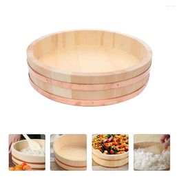 Dinnerware Sets Sushi Bibimbap Wooden Barrel Cereal Container Plates Bucket Korean Mixing Pine