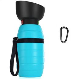 850ML portable dog water bottle large capacity pet beverage dispenser outdoor travel hiking dog beverage bowl lightweight leak proof 240425