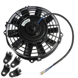 Freeshipping 8 inch Electric Radiator Intercooler 12v Slim Cooling Fan Fitting Kit 2324