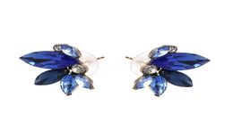 Good quality simple small wing Symmetric crystal earrings fashion women statement stud earrings jewelry6711448
