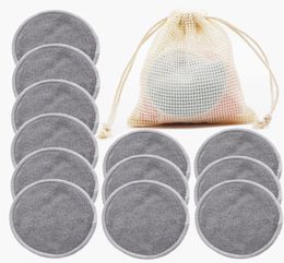 Reusable Bamboo Makeup Remover Pads Washable Rounds Cleansing Facial Cotton Make Up Removal Pads Tool2418792