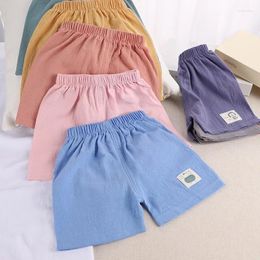 Shorts Kids Summer 1-5 Years Baby Boys Korean Style Cotton And Linen Short Pants Girls Toddler Children Cute