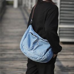 Totes Cross Body Bag For Women In South Korea Simple Multi Pocket Denim Single Shoulder Personalized Backpack