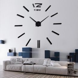 Antique Mini DIY Mirror Surface Clock Wall Sticker Mute Clock 3D Watch Living Room Home Office Decor Christmas Gift7706802