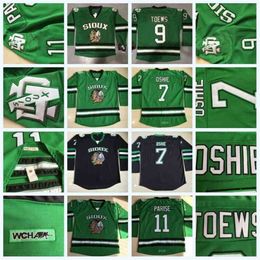 CeoC202 North Dakota Fighting Sioux 7 TJ Oshie 9 Jonathan Toews 11 Zach Parise College Fighting Hawks UND Hockey Jersey Mens DAKOTA College Jersey