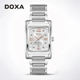 Wristwatches DOXA Men's Quartz Watch Business Casual Square Dial 10Bar Waterproof Movement D194SSD