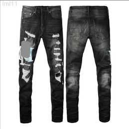 Men's Jeans Purple Jeans Men Jeans Designer Jeans Mens Skinny Jeans Luxury Designer Denim Pant Distressed Ripped Biker Black Blue Jean Slim Fit Motorcycle#130zctf