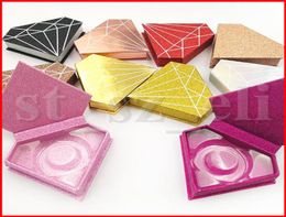 Shimmer Diamond Box 3D Mink Eyelashes Box False Eyelash Case Mink Lashes Package Lash Boxes Gifts Packaging Box Magnetic Case4658417