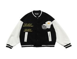 Streetwear Baseball Jacket Coat Men Letter Patch Colour Block Patchwork Winter Autumn Harajuku Vintage College Bomber Jacket 2012185892795