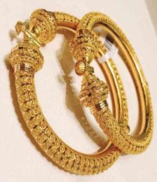 24k Luxury wedding Dubai Bangles Gold Colour Bangles For Women Girls Wedding Bride India Bangles Bracelets Jewellery Gift Can Open 224568752