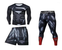 Mannen Sport Kickboksen Set Compressie Tshirt Boksen Bjj Muay Thai Shorts Fitness Rashguard Mma Training G Suits Men039s Track3962012