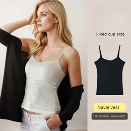 Women's Tanks In The Summer Style Of Wearing A Beautiful Back Bra With Chest Pad And Bottom Halter Underwear Vest Cute Tops